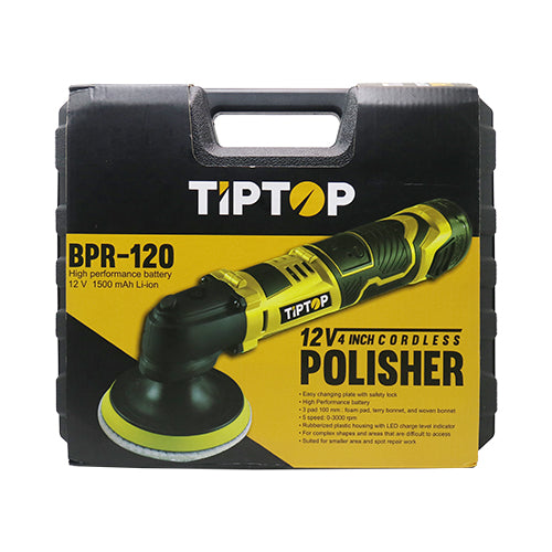 Tip Top BPR-120 12Volt 4inch Cordless Polisher / Mesin Poles Baterai