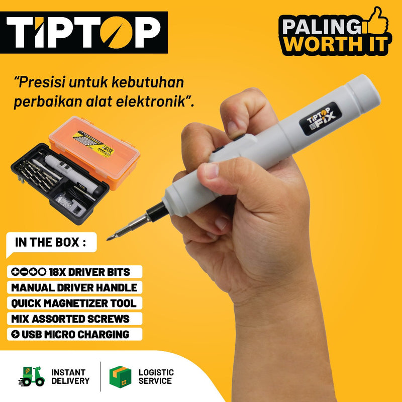 Tip Top E-FIX 4.2 Volt Cordless Screwdriver / Obeng Baterai