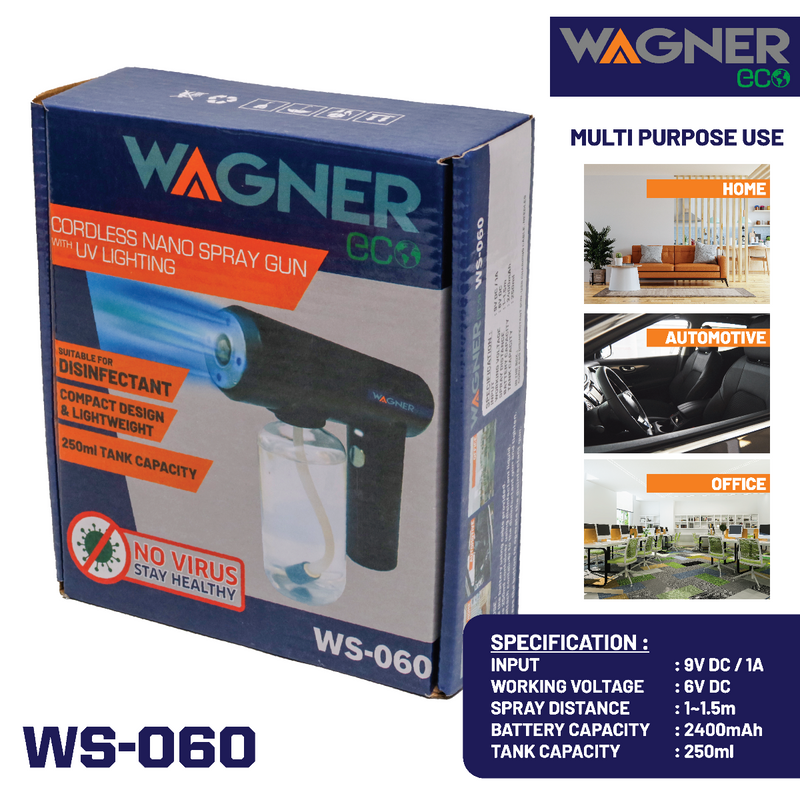 WagnerEco WS-060 Cordless Nano Spray Gun With UV Lighting