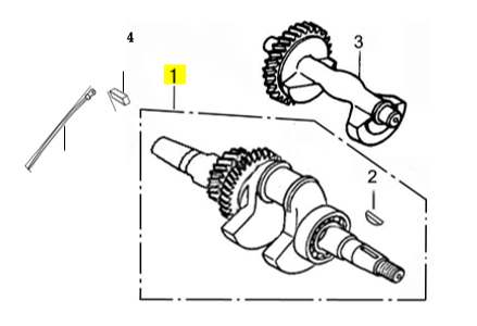 (130290250-0001) Crankshaft Comp for LC170F