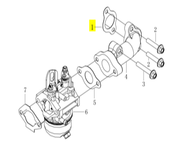 (170430201-0001) Gasket Carburetor for LC165-3H