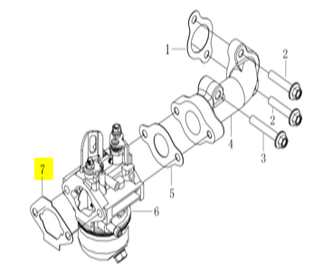 (170430203-0001) Gasket Carburetor for LC165-3H