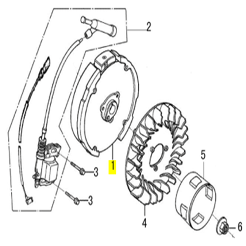 (270020097-0001) Flywheel Comp for 2900J, 3800&4800 (P Series)