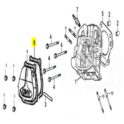 (380840425-0001) Gasket OHV for 7900J, 8900J & DA Series