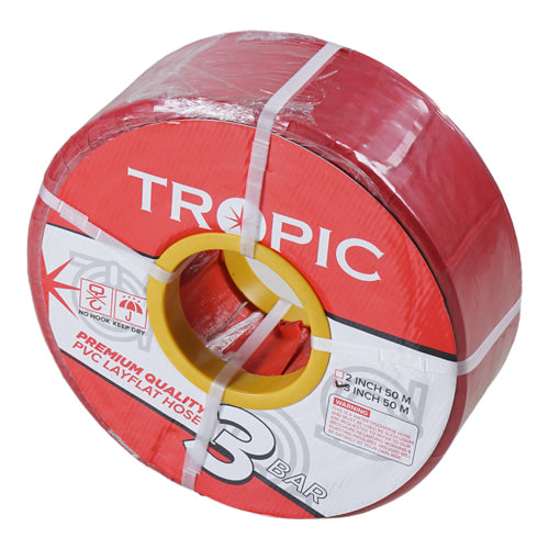 Tropic Premium PVC LAYFLAT HOSE 3INCH 50M Merah