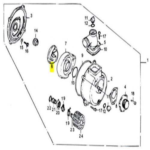 (660200002-0001) Impeller for 3in Waterpump Series Drat Tipe