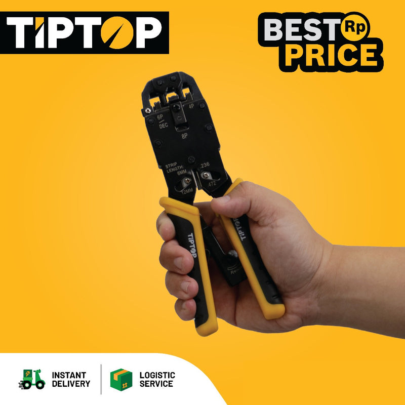 Tip Top THT-CR468 Modular Crimping Tool Pin 4,6,8 With Ratchet